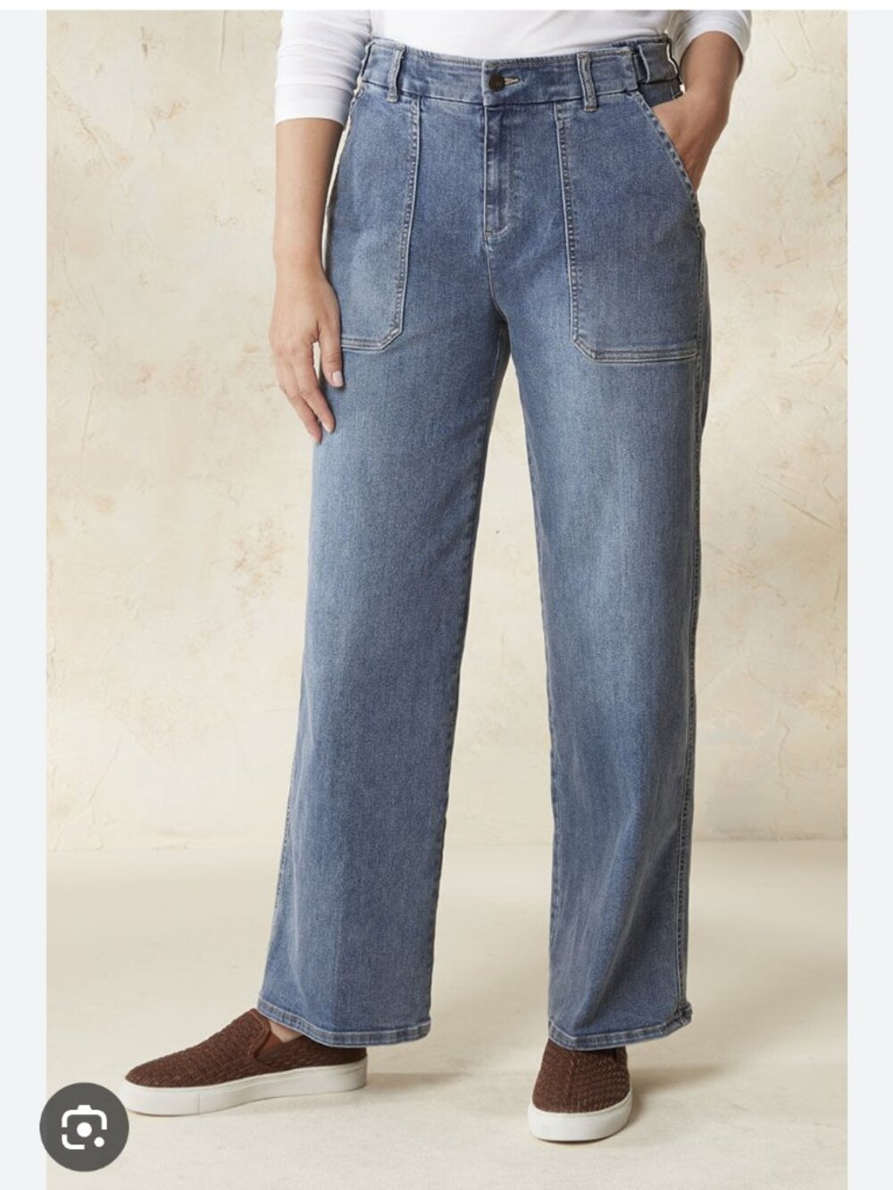 Coldwater Creek Hidden Stretch-waist Wide Leg Jeans